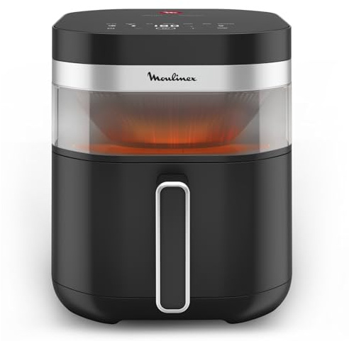 Moulinex Easy Fry Infrared, Friggitrice ad Aria 7 Litri, EZ8328 | 2000 W, 8 Programmi Preimpostati, Tecnologia Infra-Heat, Cottura Veloce e Uniforme, Facile da Pulire, Colore Nero
