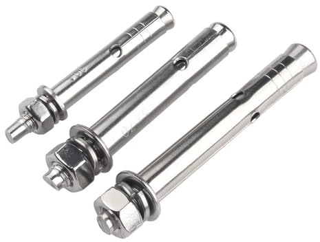 Boulons à vis d'expansion d'ancrage à manchon en acier inoxydable 304, boulon d'expansion hexagonal externe M6-M20 pour le montage de Construction en béton(M10-200mm-1pc)