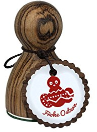 Stemplino® Stempel Ostern Maxistempel Größe L - Frohe Ostern Küken - hochwertiger Holzstempel Motivstempel Holz Ostern Deko basteln Ostern