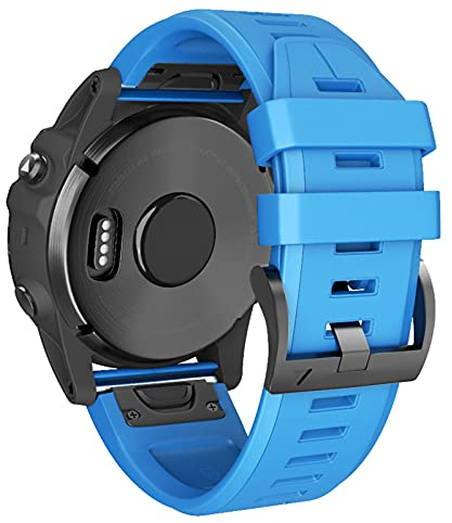 ANBEST Armband für Garmin Fenix 5/6/7/6 Pro/7 Pro, 22mm Schnelle Anpassung Armbänder Kompatibel mit EPIX 2/EPIX Pro 47mm/Fenix 5 Plus/Forerunner 965/955/945/935/745 Ersatzarmband, Blau