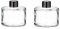 2 PCS 50ml/1.7oz Empty Clear Round Glass Diffuser Jars Aromatherapy Diffusers Vase Fragrance Refill Aroma Dispenser for DIY Replacement Reed Diffuser Sets Craft Projects Wedding Party Decor