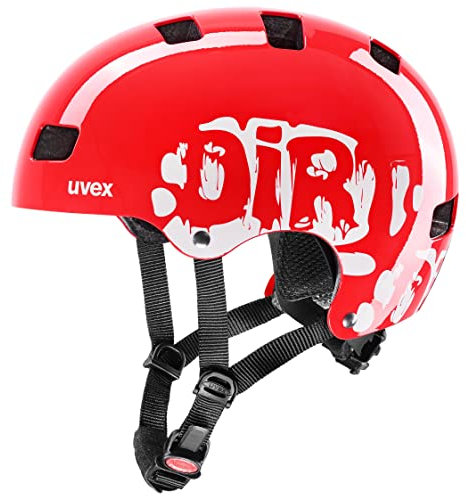 uvex Kid 3 - robuster Fahrradhelm für Kinder - individuelle Größenanpassung - waschbare Innenausstattung - Dirtbike neon red - 55-58 cm