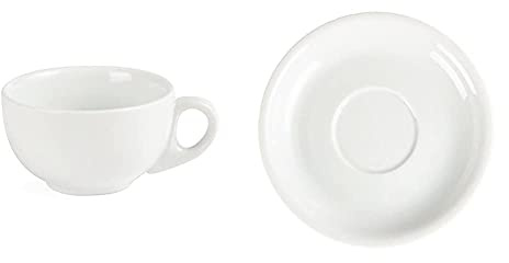 Olympia Whiteware Cappuccino Cup CB462 (Box36) & Saucer CB463 (Box36)