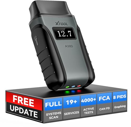 XTOOL Anyscan A30D OBD2 Scanner Diagnostic Tool - Bidirectional Scan Tool Wireless - Lifetime Updates & 19 Resets Crank Sensor EPB Throttle Relearn - Full System Car Code Reader for iPhone & Android