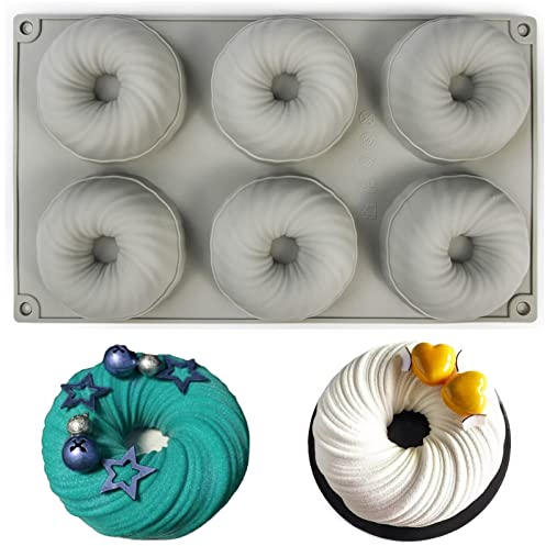 KangBaz Spirale Form Kuchenbackform Spirale Kuchenform Silikon Backform Spirale Silikonformen Backen für Kuchen, Mousse, Brot