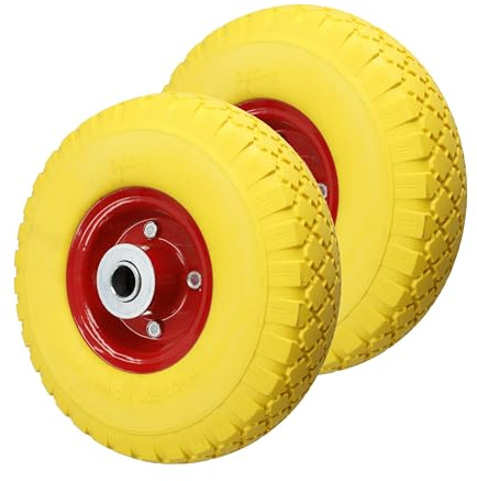 Ferrestock Juego de 2 Ruedas macizas para Carretilla de almacén Profesional o doméstico impinchable con Centro metálico