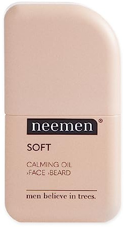 neemen – SOFT beruhigendes Öl für Männer entwickelt – pflegt, erfrischt & reduziert Hautreizungen sowie Rötungen nach der Rasur – zieht schnell ein & fettet nicht – Pflegeöl für Gesicht & Bart