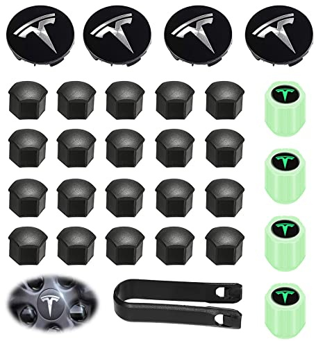 Kit de tapacubos Tesla con logo Tesla para modelo 3, Y y S, X