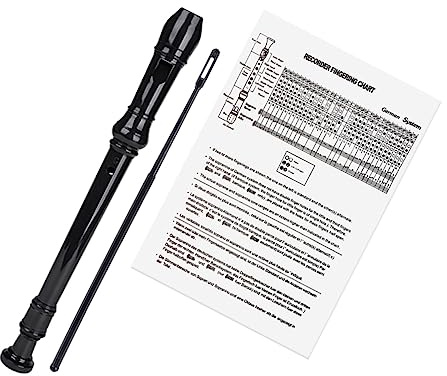 Supvox 8loch Blockflöte aus Abs-material Blockflöteninstrument für Musikunterricht Blasinstrument Profiflöte für Schüler
