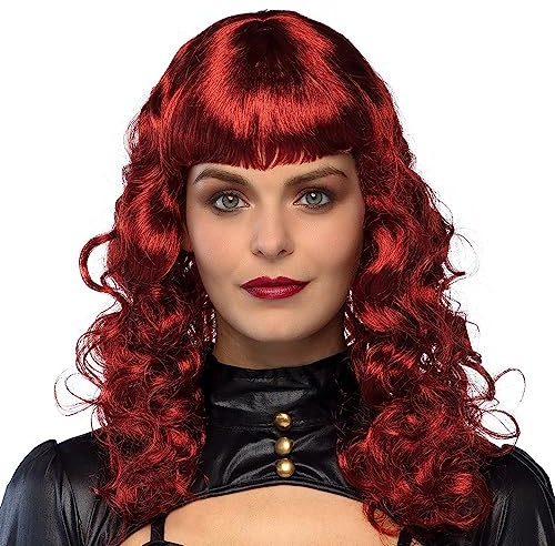 Boland - Perücke Lady Steampunk | Rote Lockenperücke für Kostüm, Karneval und Mottoparty, Hexe, Märchen