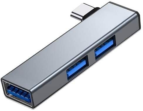 Hub USB C para laptop, VIENON de aluminio USB C a USB 3.0 Hub 3 puertos, extensión USB inalámbrica portátil para MacBook Pro/Air y más
