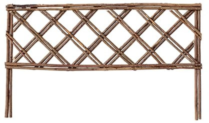XLIHAWY Natural Woven Willow Edging, Landscape Edging Border, Decorative Rattan Weaving Garden Picket Fence For Lawn Edging Flower Bed, 13.77 Tall (Color : A, Size : 39.37x13.77in/1pcs)