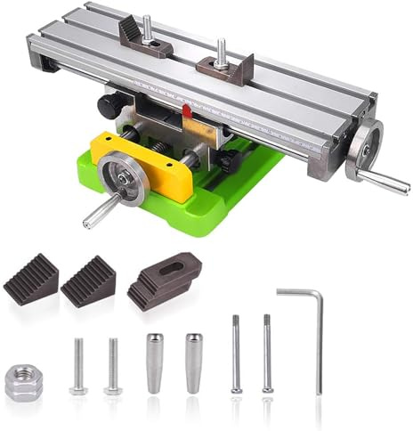 AXILYZE Table de travail multifonctionnelle Table de travail de fraisage, Mini table de travail de fraisage, table coulissante de perçage composé pour perceuse d'établi Adjustme X-Y (6350)
