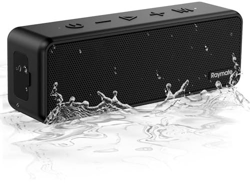 Raymate Altavoces Bluetooth, sonido estéreo de alta fidelidad con DSP, altavoz impermeable IPX7 de 30 W, Bluetooth V5.0, 1000 minutos de reproducción, altavoz portátil para el hogar, al aire libre