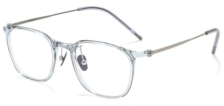 EYEphd Frauen Reintitan HD Anti-Blaulicht/Anti-Ermüdungsbrille, 1.56 asphärische Harzgläser Brille,01,+1.5