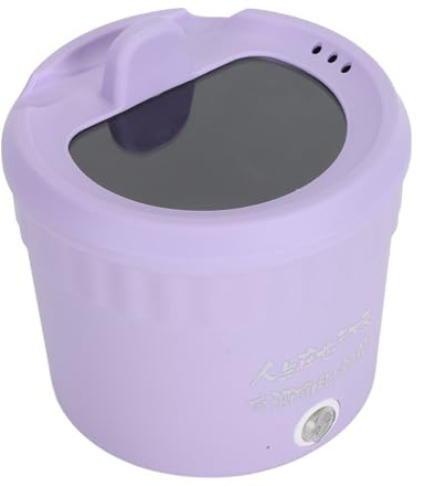 Olla Caliente Eléctrica de 1,2 L, Mini Olla de Ramen de 450W con Diseño de Doble Capa con Aislamiento Térmico para Cocinar Pasta, Huevo, Sopa de Bola de Masa (Enchufe europeo 220V)