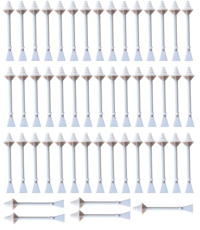 KGDUYC 50 Stück Nasenwachsapplikatoren - Nasenwachsstäbchen, Nasenhaar Wachs Applikatoren, Wachsstäbchen Applikatoren,zum Reinigen von Nasenlöchern und zum Entfernen von Nasenhaaren (Weiß)