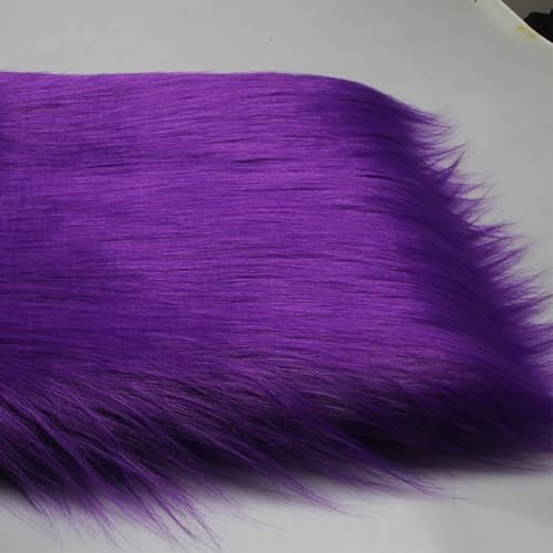 Kunstpelz-Überwurf, Kunstpelzstoff, langflorig, zotteliger Kunstpelzstoff zum Selbermachen, Nähen, Foto-Requisite, Cosplay-Kostüm, 50 x 170 cm, für Kleidung, Socken, Puppen, Weihnachtsbäume usw.