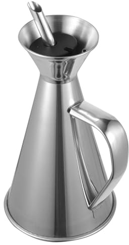 OFFSCH Botella de Aceite de Cocina Antigoteo de 250 Ml Acero Inoxidable Dispensador de Condimentos Vertedor para Uso Doméstico y Gastronómico
