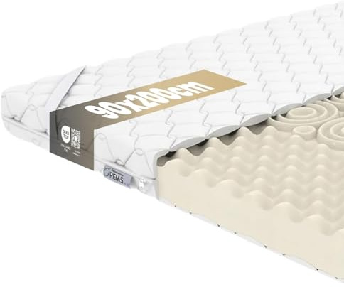REM-Sen Matratzen Topper Matratzentopper 90x200cm Höhe 7 cm Härtegrad 4 (H4) Mattress Feste Topper aus Polyurethanschaum mit Massageprofil, Dreilagige Membranhülle Für Sofa, Bet, Öko-Tex Zertifiziert