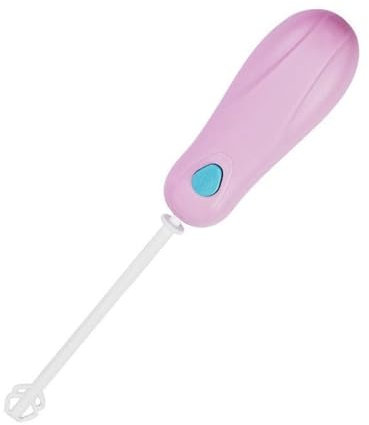 ETZRYSYB Batidor de huevos, utensilio para hornear, leche, bebida, café, batidor eléctrico de huevos, espumador, herramienta de cocina (rosa)
