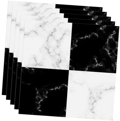 SHINEOFI 5 Hojas Pegatinas De Piso De Mármol Baldosa Autoadhesiva Pegatina Decorativa De Azulejo Paredes Decoración Baño Viviendo Para Beige Baldosas Teja Texturizado De Polivinilo