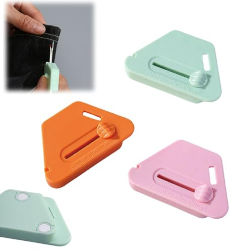 3PCS Magnetic Seam Guide for Sewing Machine,2-in-1 Adjustable Seam Guide with Built-in Seam Rip/per,2 in 1 Sewing Threading Supplies,Multifunctional Hemmer Guide,2 in 1 Needle Threader Seam Rip/per