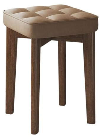 LOVIVER Wood Bar Stool Bar Upholstered Stool Multifunctional Lightweight Barstool Non Slip Feet Pad for Apartment Bedroom Indoor Dorm