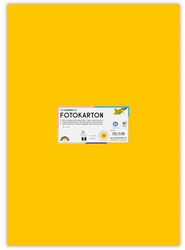 Fotokarton 10 Bogen, 300 g/qm, 50x70 cm (Goldgelb)