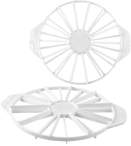 TYSM-CC2 Piezas Cortador de Tartas Cortador Redondo en Plástico Alimentario | para 10/12/14/16 Porciones con Mango Ergonómico – Ideal para Cumpleaños, Bodas, Fiestas y Repostería