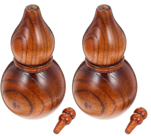 LALADEFIEE 2stücke Praktische Zahnstocherhalter aus Holz Langlebige Aufbewahrungsboxen im Flaschenkürbis design Kompakt und Leicht für Zuhause Restaurant und Hotelgebrauch