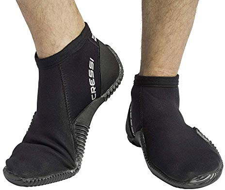 CRESSI seit 1946 - Low Boot - Unisex Schuhe aus Schwarz 3 mm Neopren mit Rutschfester Sohle, Superelastisch und Bequem