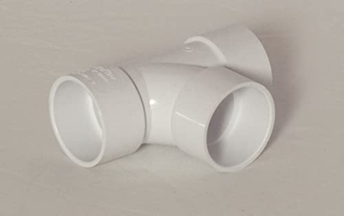 Solvent Weld White 40mm (43mm) Waste Pipe 90 Degree Tee - Pack of 5