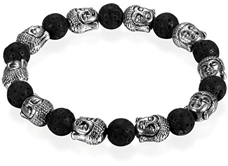 Flongo Bracciale Perline Buddista Buddha,Bracciale preghiera Uomo Donna, Stile Scelta