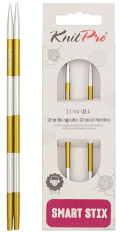 KnitPro K42123 Rundstricknadeln, Metall, Sortiert, 3.5mm, 2 Count