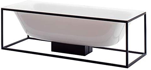 Bette Lux Shape Rechteck-Badewanne freistehend 180x80x45cm, 2 Rückenschrägen, 3452-, Farbe: Schwarz - 3452-056
