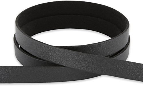 AURORIS - weiches flaches Band aus Lederimitat Farbe/Breite/Länge wählbar - Variante: schwarz/Breite 10mm / Länge 3m