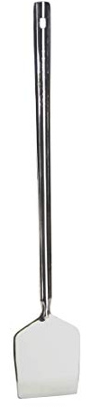 Turner Spatula Stainless Steel Food Turner Turning Spatula Long Handle Dosa Palta Chapati Roti Tavetha Pancake Crepe Burger Omelette Flipper Spatula Turner Scraper Cooking Utensil (26.5cm x 5cm)