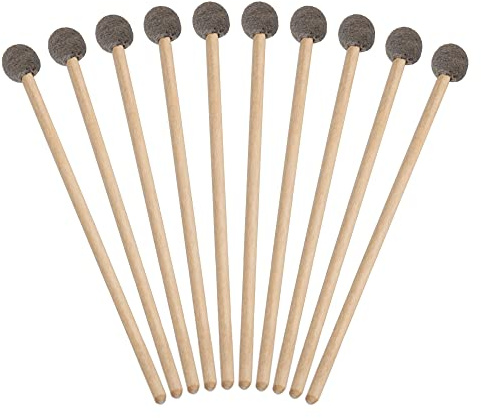 Classic Cantabile MG2218F Glockenspielschlägel 5 Paar, Runder Filz-Kopf | Stiel aus Ahorn, Gesamtlänge: 22 cm, Kopfdurchmesser: 18 mm, Stieldurchmesser: 6 mm, Mit Filzkopf, Orff-Zubehör von XDrum