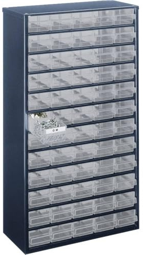 raaco 1260-00 Armoire à tiroirs (L x l x H) 306 x 150 x 552 mm Nombre de Compartiments: 60 Contenu 1 pc(s)