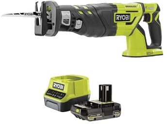 Pack RYOBI Scie sabre R18RS7-0 - Brushless 18V One+ - 1 batterie 2.0Ah - 1 chargeur rapide RC18120-120