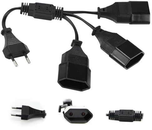 Verlängerung Netzkabel Verlängerungskabel Eurostecker 3-in-1 Stromkabel