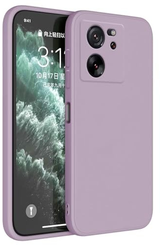 Topme Funda para Xiaomi MI 13T / Xiaomi MI 13T Pro (6.67 Inches) Carcasa Caja Case Estuche, Funda Protectora de Piel de Silicona TPU - Hierba púrpura