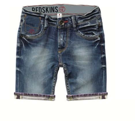 REDSKINS Junior Shorts Pantalons Joggings Leggings et Chinos Enfants Garçon Fille, Bermudas Unisex Niños, Blue Jeans,