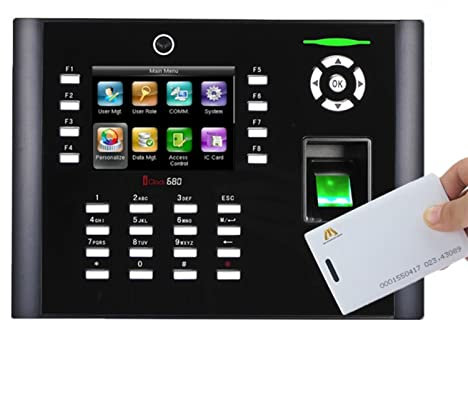 Utilisation en entreprise Iclock680 TCP/IP - Horloge à empreintes digitales - Machine de présence au bureau - Système de contrôle d'accès aux portes du serveur Web avec caméra (couleur : ICLOCK680-I