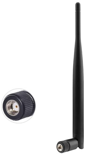 Boobrie WiFi 2.4GHz 5GHz 5.8GHz 5dBi Antena de varilla de goma externa para router WiFi Tarjeta de red inalámbrica USB adaptador