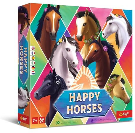 Trefl - Happy Horses - ett familjespel, hästar, sällskapsspel för vuxna och barn från 7 år