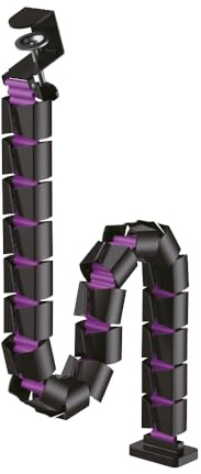 Spacetronik Kabelführung Schreibtisch Höhenverstellbar | Robuste Kabelschlange, Kabelkette Schreibtisch, PC Kabelmanagement Schreibtisch, Einfache Montage mit Halter