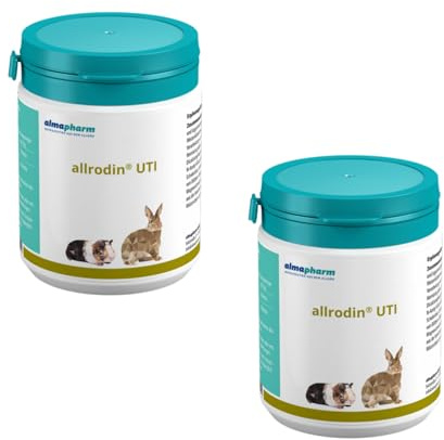 almapharm allrodin UTI | Doppelpack | 2 x 100 Tabletten | Ergänzungsfuttermittel für Kaninchen und Meerschweinchen | Zur Unterstützung der Harnwege | Vitalstoffe für den Harntrakt