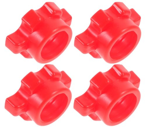 Hemobllo M10 Locking Nuts for Barbell and Dumbbell, 4pcs Pe Screw Collars, Secure Stable Fit, Easy Installation, Home Gym Dumbbell Accessories
